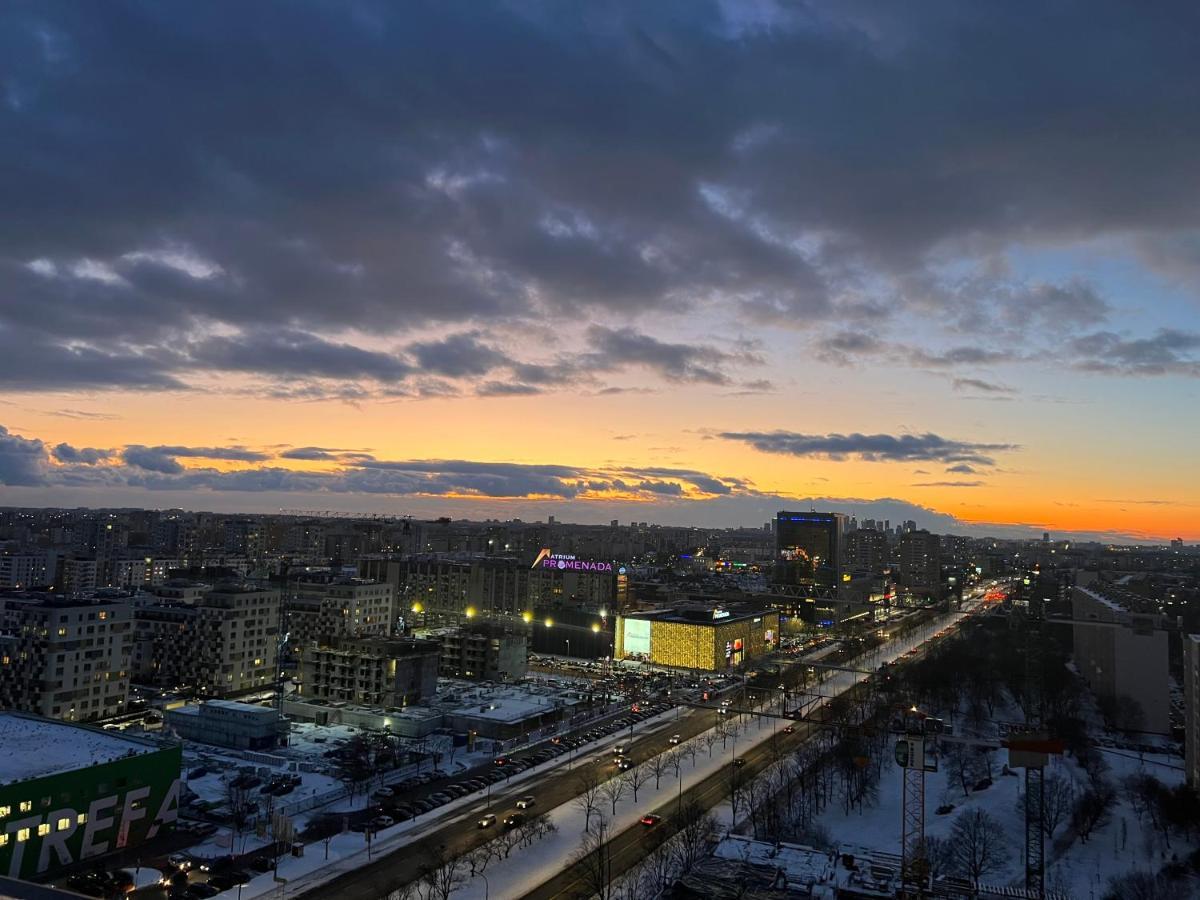 Apartament Skyscrapper Z Widokiem Na Panorame Warszawy Varsó Kültér fotó