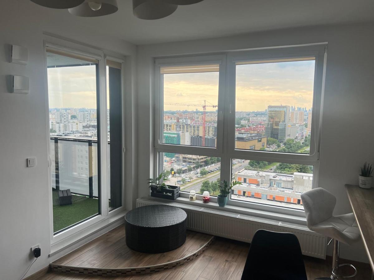 Apartament Skyscrapper Z Widokiem Na Panorame Warszawy Varsó Kültér fotó
